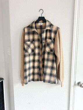 BKE Plaid Flannel Shacket size Medium
